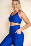 Blue Walaga Capri Leggings