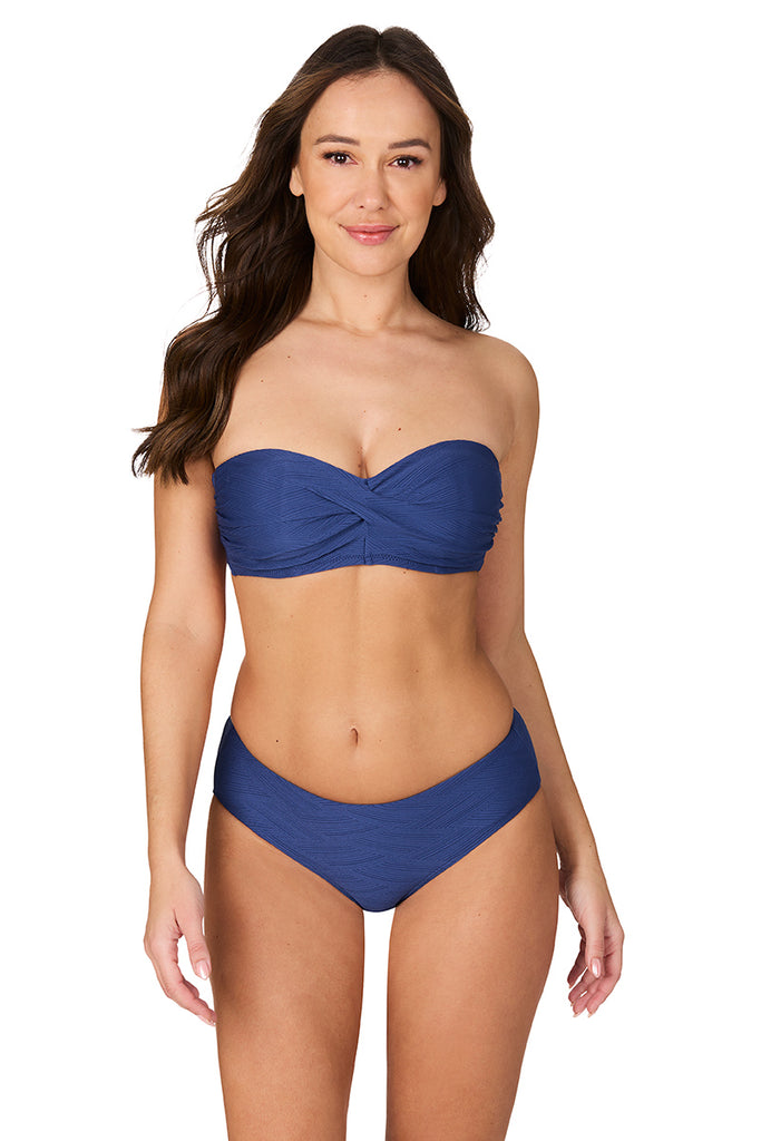 Blue Gamma Texture Jacinta D DD Underwire Bikini Top - Nip Tuck Swim US