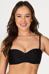 Black Gamma Texture Jacinta D DD Underwire Bikini Top