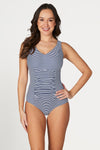 Sorrento Stripe Evelyn E / F Cup Underwire One Piece Swimsuit