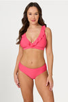 Pink Omega Texture Louise Bikini Bottom- Final Sale