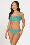 Green Torino Stripe Joanne Bikini Top - Final Sale