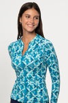 Celestial Waters Yolanda Longsleeve Full Zip Sun Top