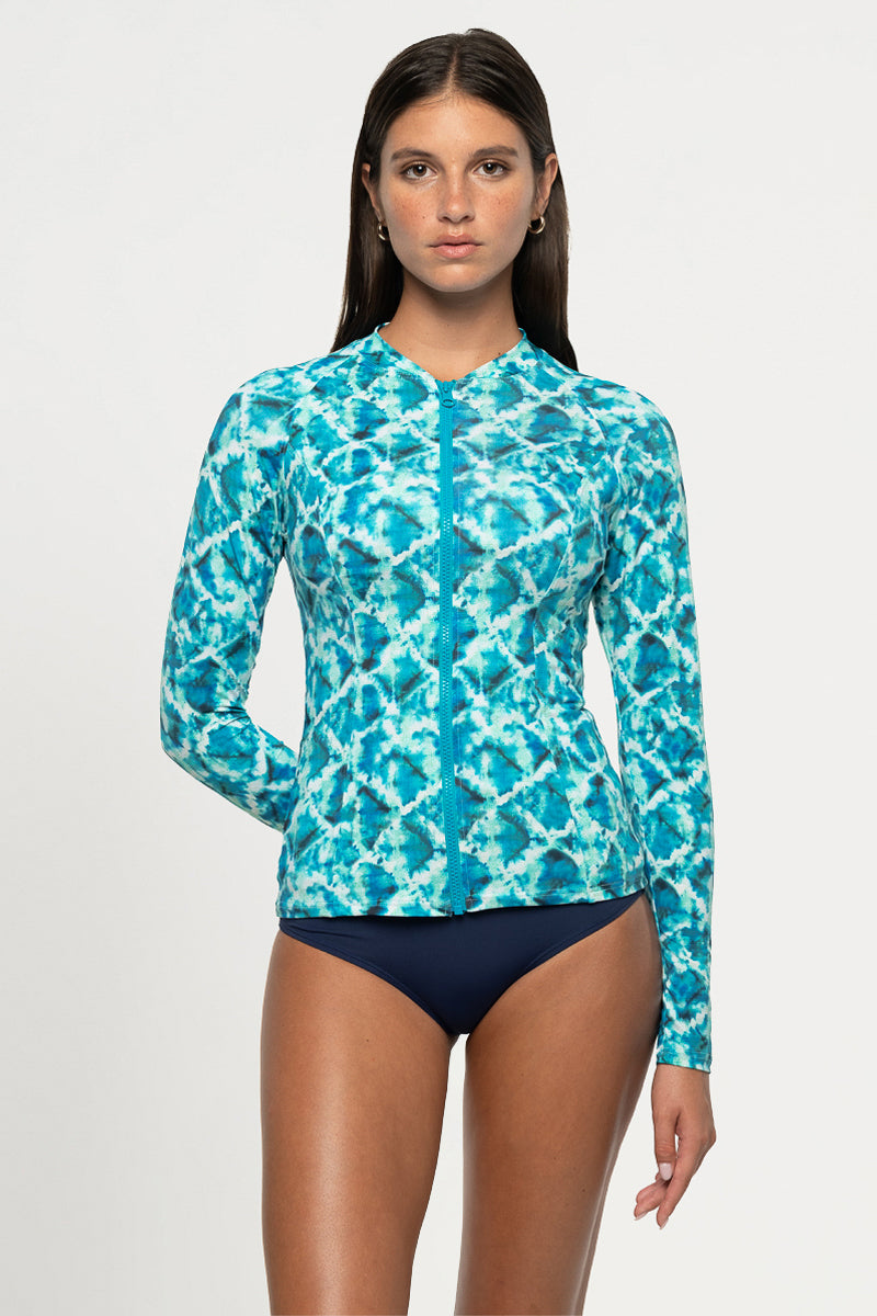Celestial Waters Yolanda Longsleeve Full Zip Sun Top