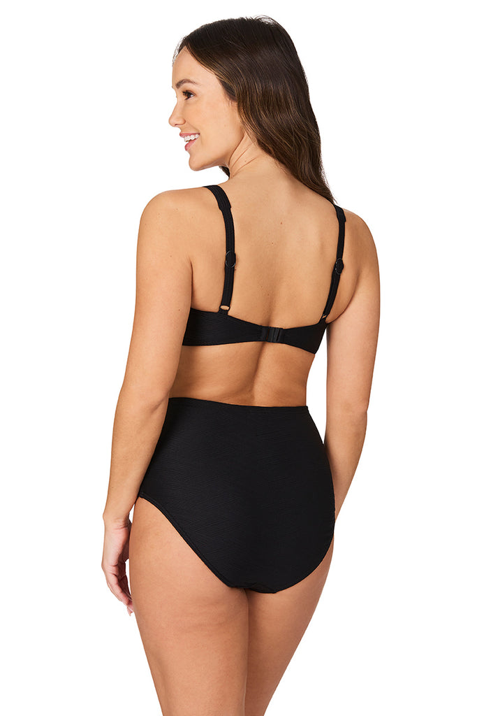 Black Gamma Texture Joanne Bikini Top - Nip Tuck Swim US