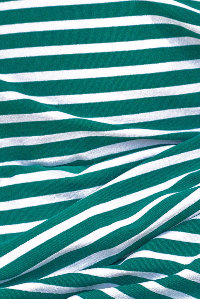 Green Torino Stripe Joanne Bikini Top - Nip Tuck Swim US