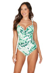 Green Oasis Isla C / D Cup Underwire One Piece Swimsuit - Final Sale - Nip Tuck Swim US