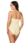 Venetian Palms Greta Bandeau One Piece Swimsuit - Final Sale - Nip Tuck Swim US